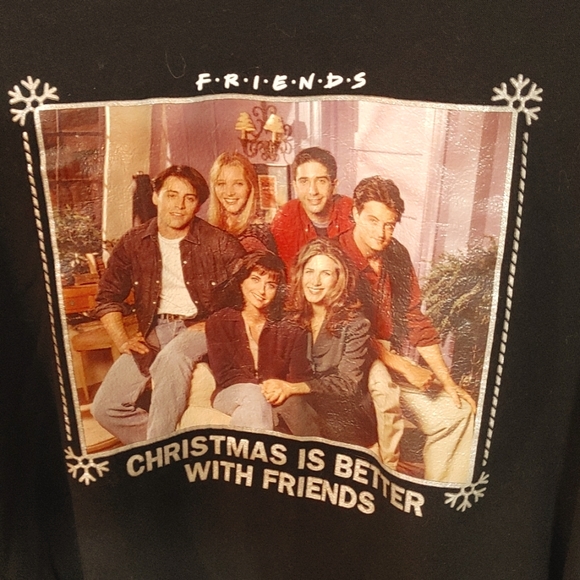 ❗$1 Bundled❗FRIENDS Black Pull Over Sweatshirt - Picture 3 of 5